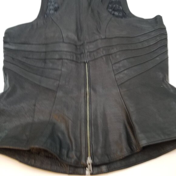 SKINGRAFT Fitted Leather Vest Luxury Designer Couture - Picture 7 of 8